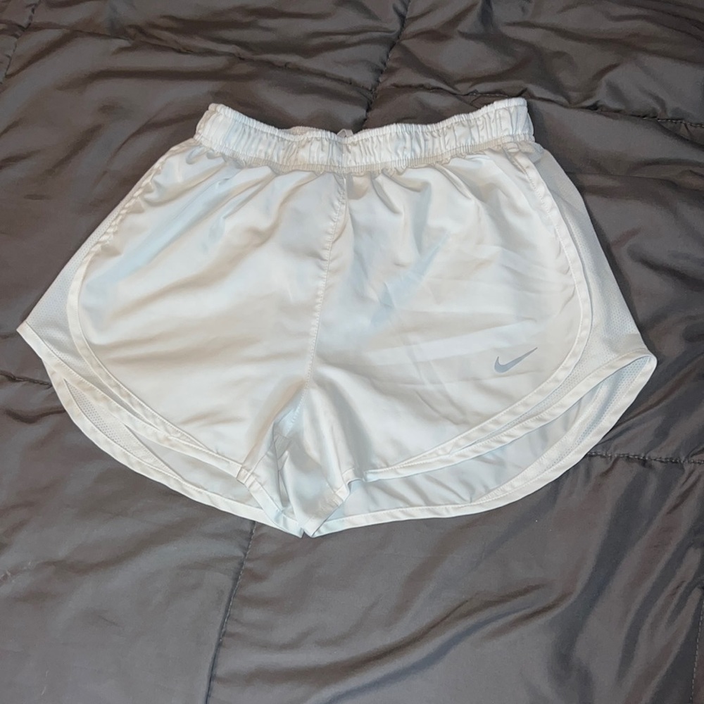 White Nike shorts